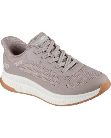 SKECHERS BOB SQUAD TÊNIS TAUPE MESH BEIG