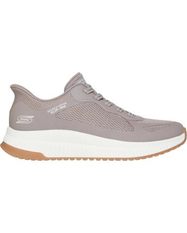 SKECHERS BOB SQUAD TÊNIS TAUPE MESH BEIG