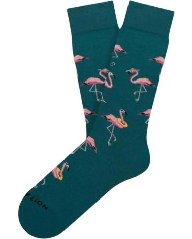 CALZINI JIMMY LION VERDI CON FENICOTTERI UNISEX VERDE