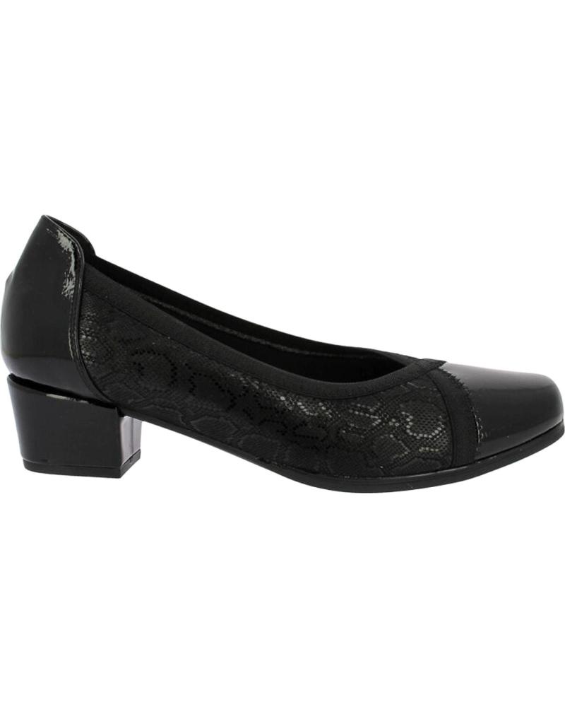 DOCTOR CUTILLAS 81763 HEELED BALLERINAS PATTERNED BLACK NEGRO