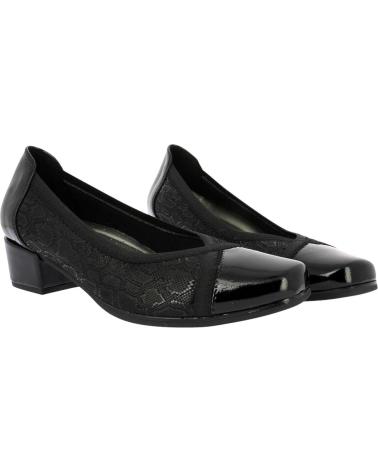 DOCTOR CUTILLAS 81763 HEELED BALLERINAS PATTERNED BLACK NEGRO