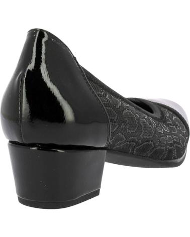 DOCTOR CUTILLAS 81763 HEELED BALLERINAS PATTERNED BLACK NEGRO