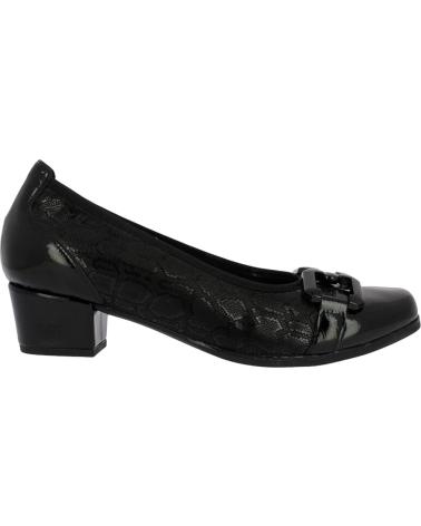 D`CUTILLAS DOCTOR CUTILLAS 81764 - SABRINAS COM SALTO BAIXO ESTAMPADO PRETO NEGRO