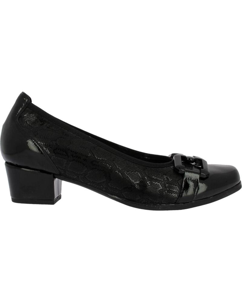D`CUTILLAS DOCTOR CUTILLAS 81764 - SABRINAS COM SALTO BAIXO ESTAMPADO PRETO NEGRO
