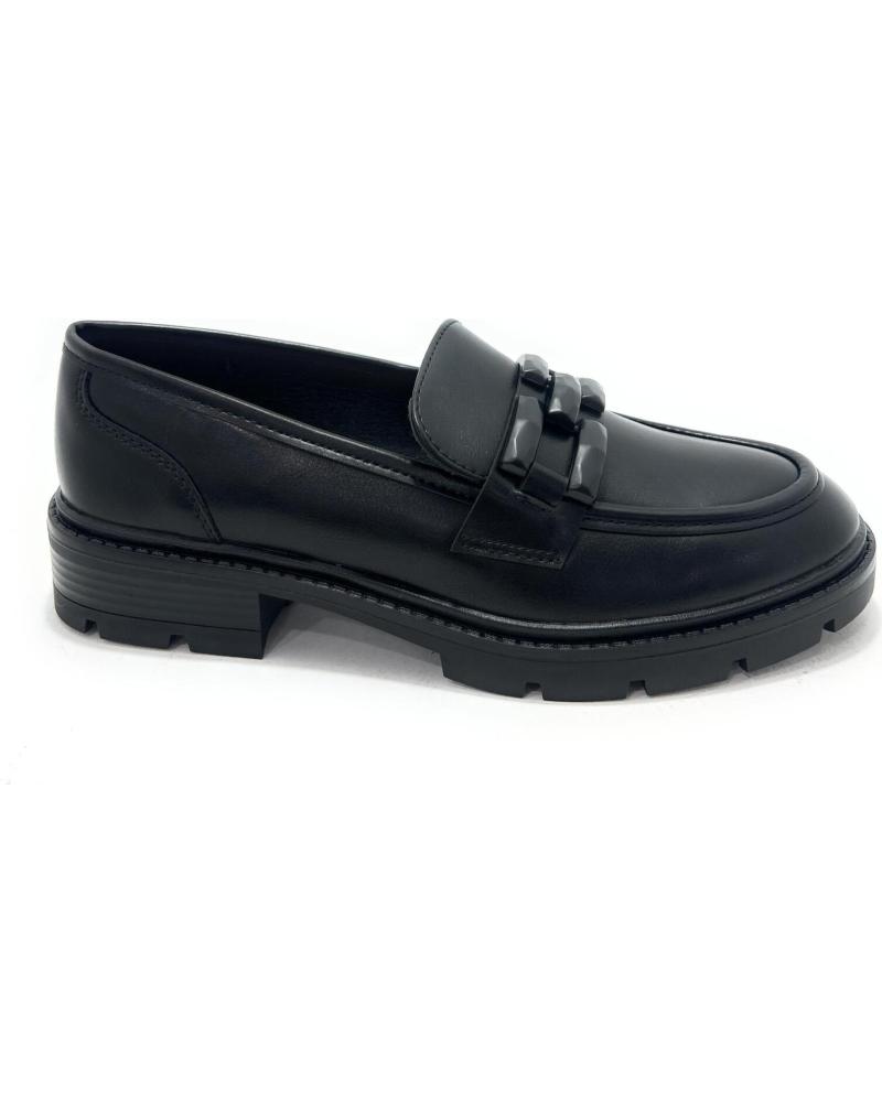 LEONAL MOCASIN MUJER CADENA CONFORT PISO GOMA NEGRO