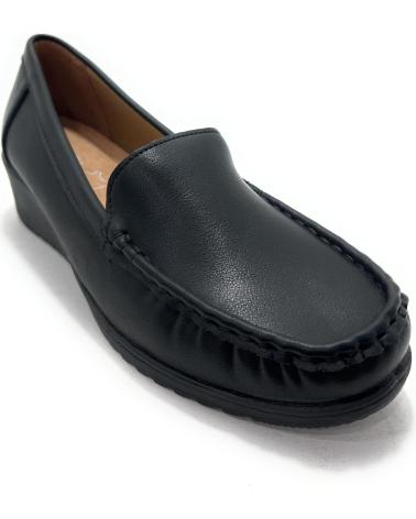 LEONAL MOCASIN MUJER CUNA CONFORT NEGRO
