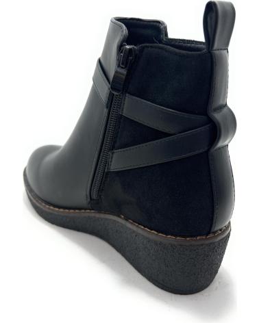 BOTIM CHIC VISION COM CUNHA E DESIGN COMBINADO EM PRETO NEGRO