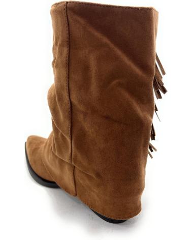 BOTÍN CHIC VISION DE ANTELINA VUELTA CON FLECOS Y CREMALLERA, MARRÓN MARRóN
