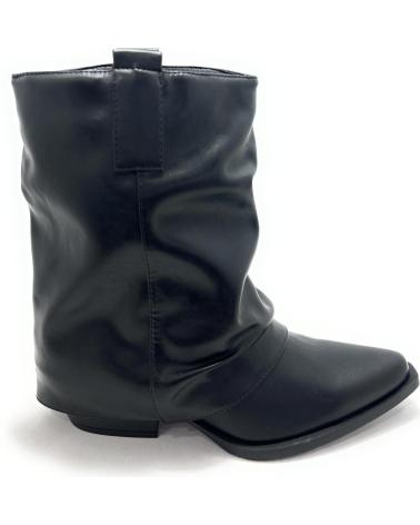 BOTIM CHIC VISION VIRADO PRETO COM ZÍPER E SALTO NEGRO