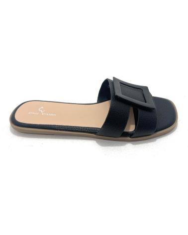 CHIC VISION SANDALIAS METIDAS ZUECO HEBILLA VESTIR P NEGRO