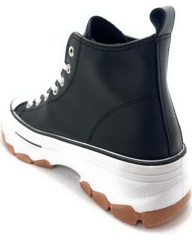 CHIC VISION BOTIN LONA-MATERIAL CORDON DOBLE PISO NEGRO