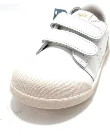 IGOR SCARPE RISPETTOSE SPORTIVE IN PELLE PER BAMBINA BLANCO
