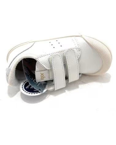 IGOR SCARPE RISPETTOSE SPORTIVE IN PELLE PER BAMBINA BLANCO