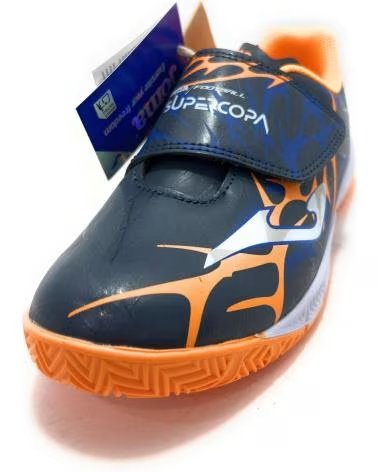ZAPATILLAS JOMA FÚTBOL SALA PARA NIÑO CON CIERRE ADHERENTE AZUL