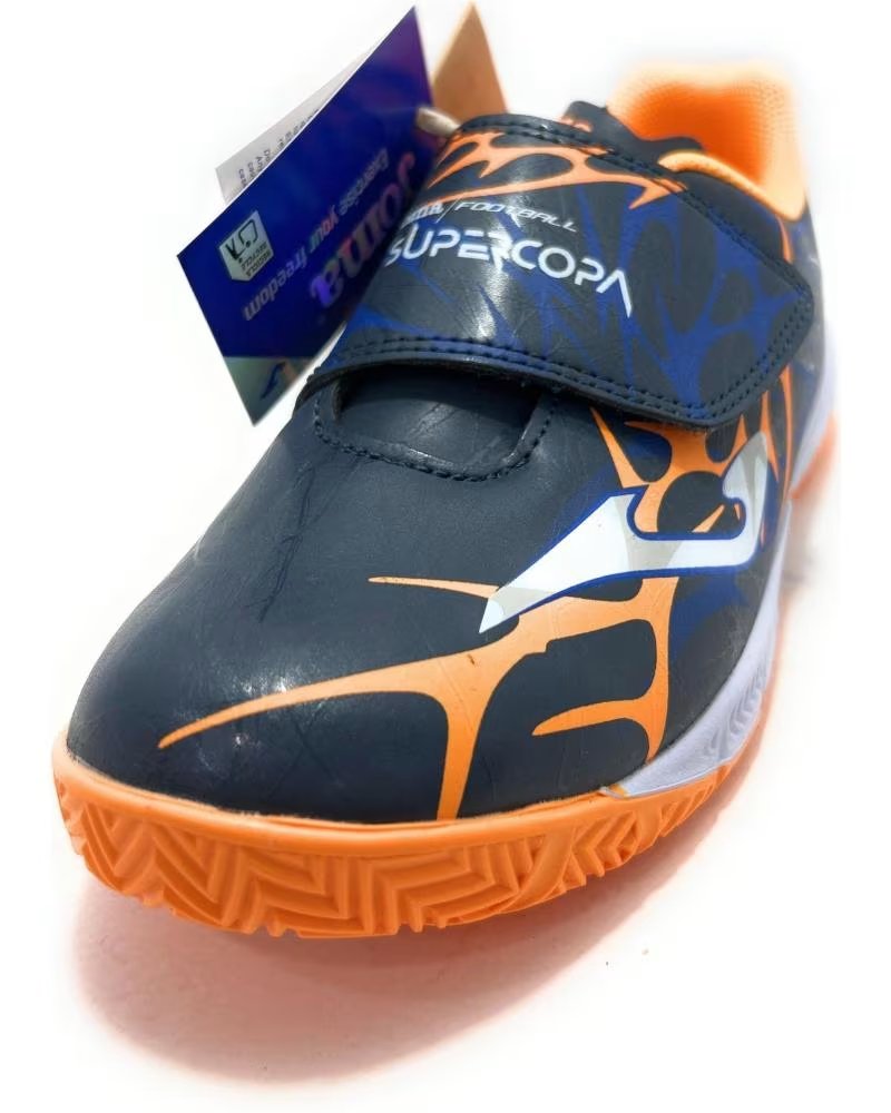 ZAPATILLAS JOMA FÚTBOL SALA PARA NIÑO CON CIERRE ADHERENTE AZUL