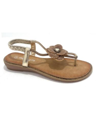 HUALUN SANDALIAS MUJER CUNA BAJA FLOR BRILLANTE AMARILLO