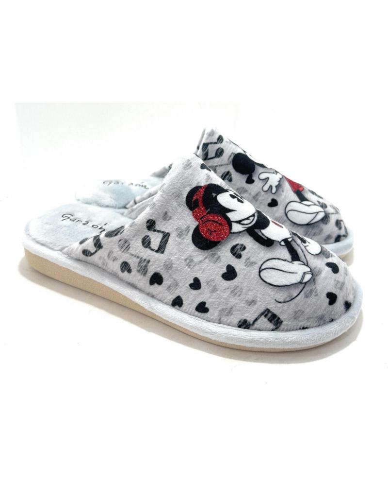 ZAPATILLAS DE CASA GARZON MINNIE MOUSE GRISES PLATEADO