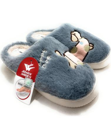 JOMIX ZAPATILLAS DE CASA CÁLIDAS CON DISEÑO PERRITO SALCHICHA GRIS GRIS
