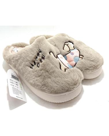 JOMIX WARME HAUSSCHUHE MIT DACKEL-DESIGN BRAUN MARRóN