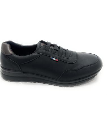 LEONAL ZAPATOS CABALLERO CASUAL SPORT ELASTICO NEGRO