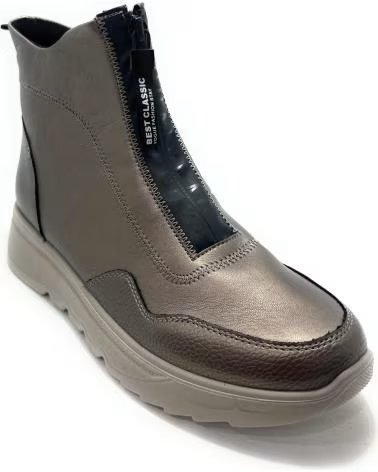 HUALUN SPORT-STIEFELETTEN MIT REISSVERSCHLUSS UND KOMFORT-KEILABSATZ MARRóN