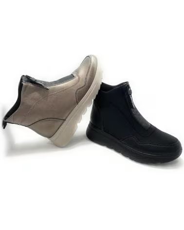 HUALUN SPORT-STIEFELETTEN MIT REISSVERSCHLUSS UND KOMFORT-KEILABSATZ MARRóN