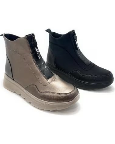 HUALUN SPORT-STIEFELETTEN MIT REISSVERSCHLUSS UND KEILABSATZ NEGRO