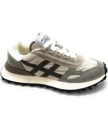 CORINA SPORTLICHE CASUAL-SNEAKER MIT SCHNÜRSENKELN AUS GRAUEM STOFF GRIS