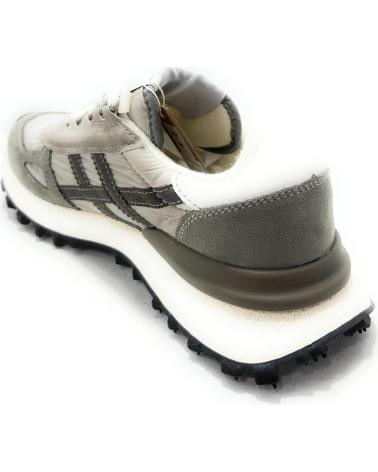 CORINA SPORTLICHE CASUAL-SNEAKER MIT SCHNÜRSENKELN AUS GRAUEM STOFF GRIS