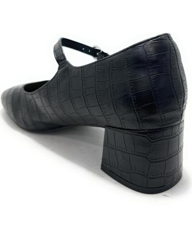 KISS LEISS SCHWARZE MARY JANES MIT RIEMCHEN UND BLOCKABSATZ NEGRO