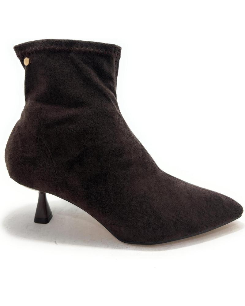 KISS LEISS BOTINES DE VESTIR ELÁSTICOS CON CREMALLERA MARRÓN MARRóN