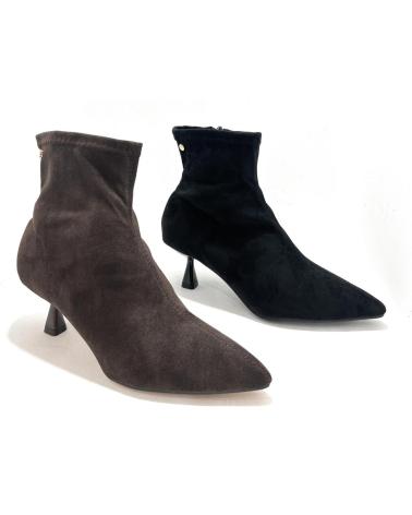 KISS LEISS BOTINES DE VESTIR ELÁSTICOS CON CREMALLERA MARRÓN MARRóN