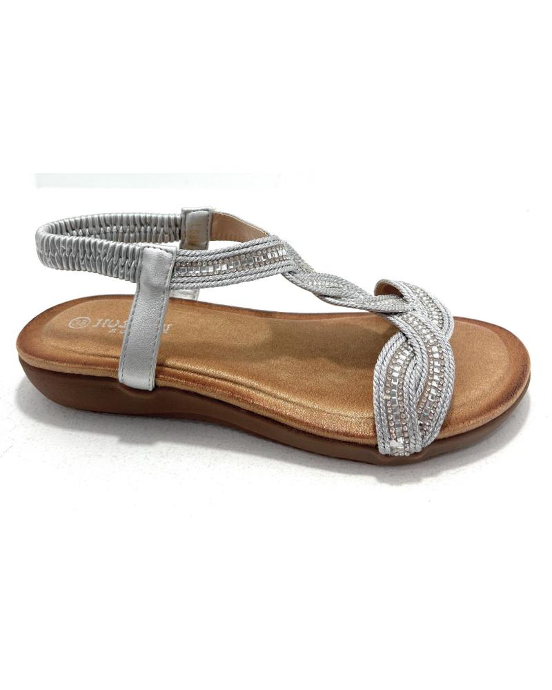 HUALUN SANDALIAS ANATOMICAS RELAX ENLAZA PLATEADO