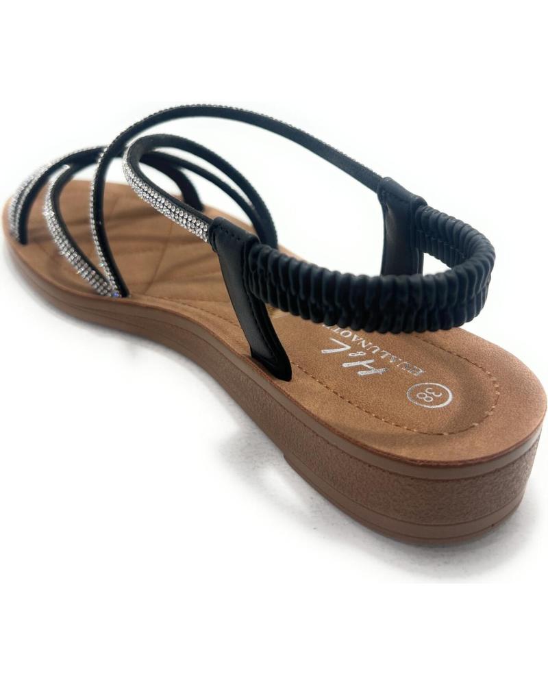 HUALUN SANDALIAS MUJER CUNA TIRAS BRILLANTES CO PLATEADO