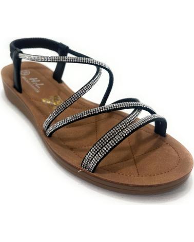 HUALUN SANDALIAS MUJER CUNA TIRAS BRILLANTES CO PLATEADO