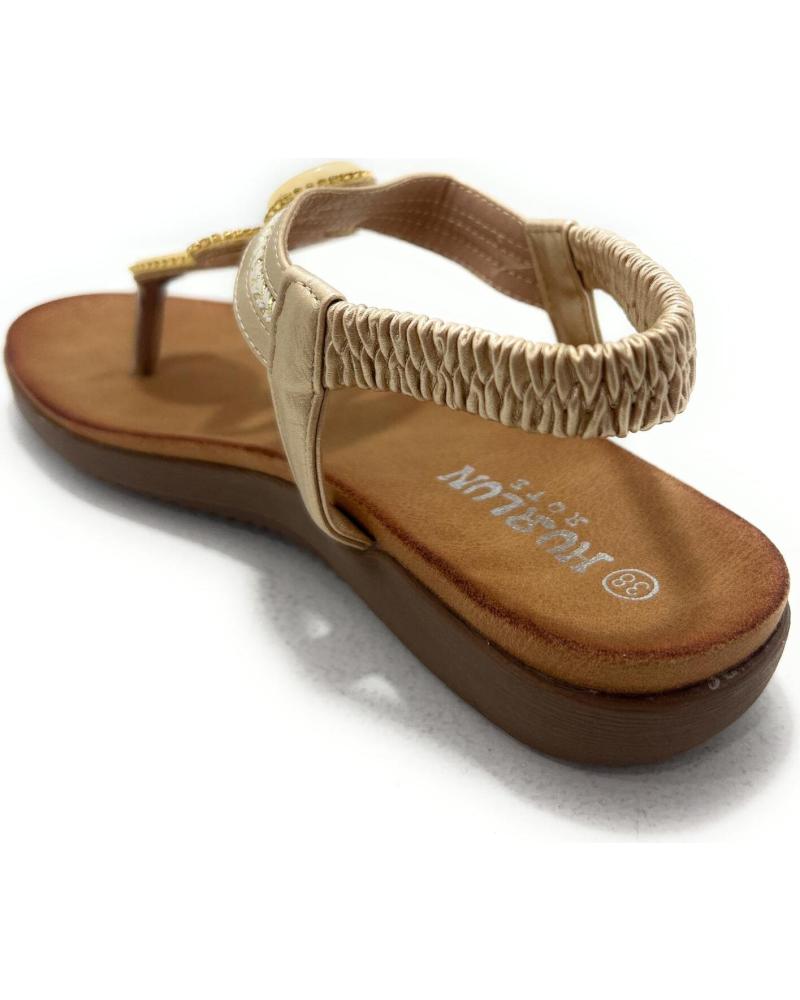 HUALUN SANDALIAS MUJER CONFORT PIEDRAS ELASTICO AMARILLO