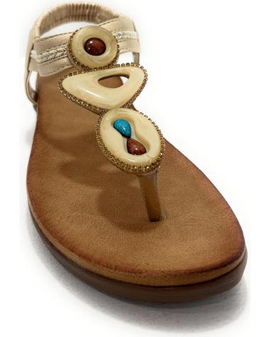 HUALUN SANDALIAS MUJER CONFORT PIEDRAS ELASTICO AMARILLO