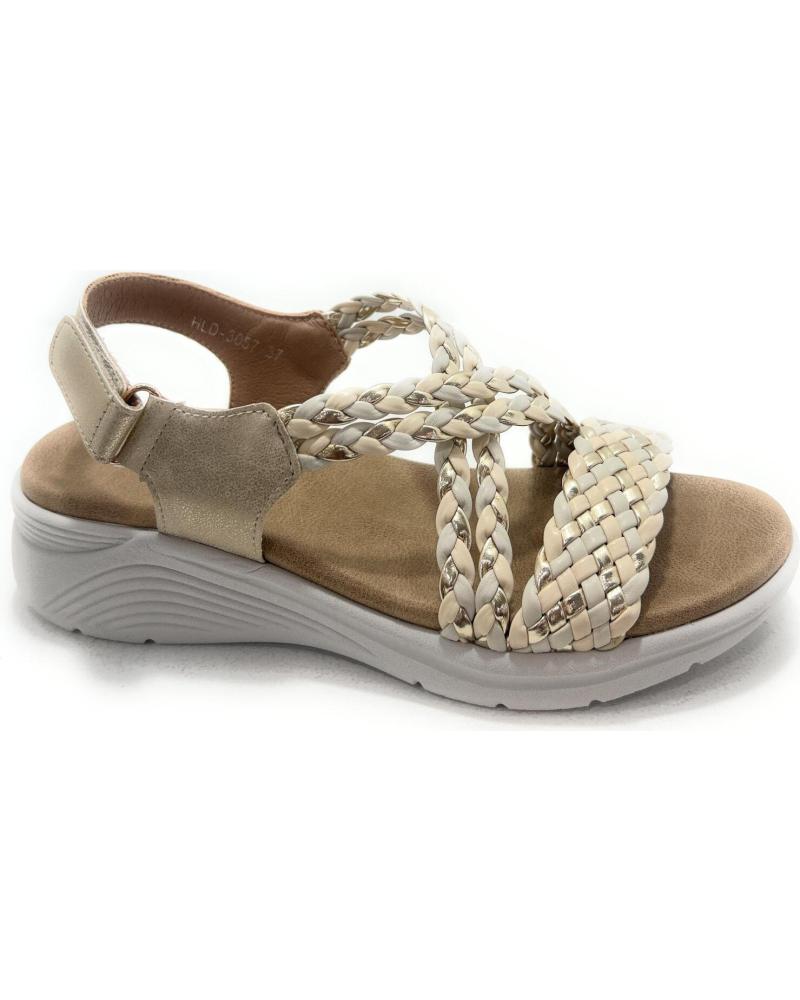 HUALUN SANDALIAS MUJER TRENZADA CONFORT PEGUE C AMARILLO