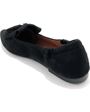 BUONAROTTI ZAPATOS MUJER MANOLETINAS FLECOS ANTELIN NEGRO