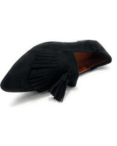 BUONAROTTI ZAPATOS MUJER MANOLETINAS FLECOS ANTELIN NEGRO