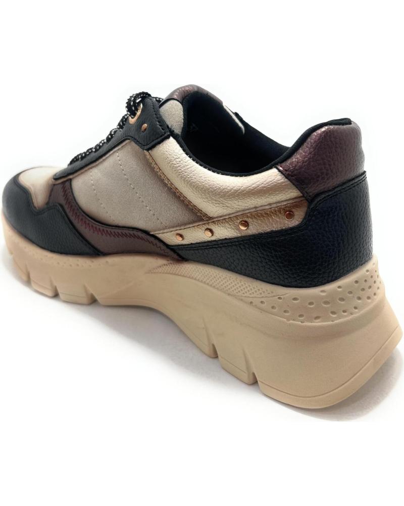 HUALUN PLATEAU-SNEAKER MIT SCHNÜRSENKELN KOMFORT SCHWARZ FÜR DAMEN NEGRO