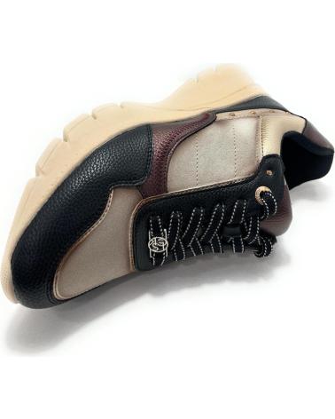 HUALUN PLATEAU-SNEAKER MIT SCHNÜRSENKELN KOMFORT SCHWARZ FÜR DAMEN NEGRO