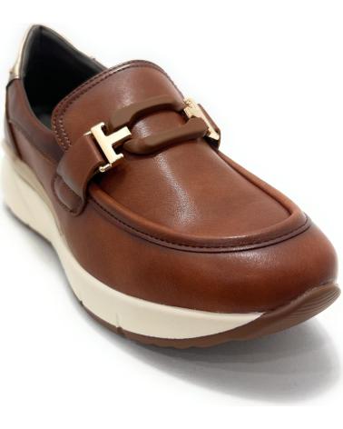HUALUN MOCASSIM CASUAL CONFORTO COM FIVELA DUPLA COR MARROM MARRóN