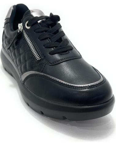 HUALUN KEILABSATZSCHUH KOMFORT RELAX MIT SCHNÜRSENKELN UND REISSVERSCHLUSS SCHWARZ NEGRO