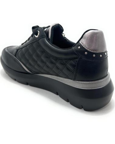 HUALUN KEILABSATZSCHUH KOMFORT RELAX MIT SCHNÜRSENKELN UND REISSVERSCHLUSS SCHWARZ NEGRO