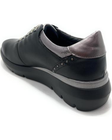 HUALUN ELASTISCHE KEIL-SNEAKER KOMFORT SCHWARZ NEGRO