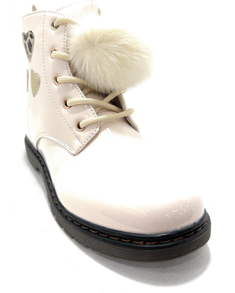 BUBBLE BOBBLE BOTA NINA MILITAR CREMALLERA CORAZONES P BEIGE