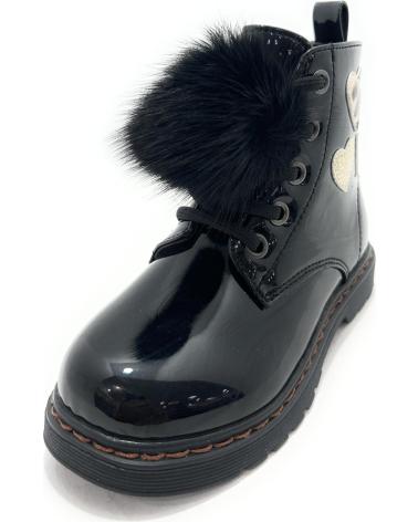 BUBBLE BOBBLE BOTA NINA MILITAR CREMALLERA CORAZONES P NEGRO