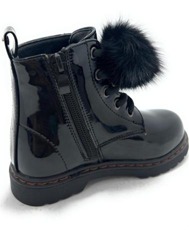 BUBBLE BOBBLE BOTA NINA MILITAR CREMALLERA CORAZONES P NEGRO