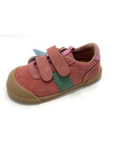 TÊNIS RESPEITOSOS IGOR EM COURO ROSA COM FECHO ADERENTE ROSA